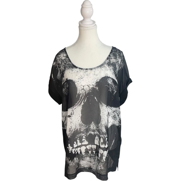 Iron Fist Tops - Iron Fist Loose Tooth Top Black Sheer